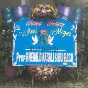 bunga papan pernikahan 3