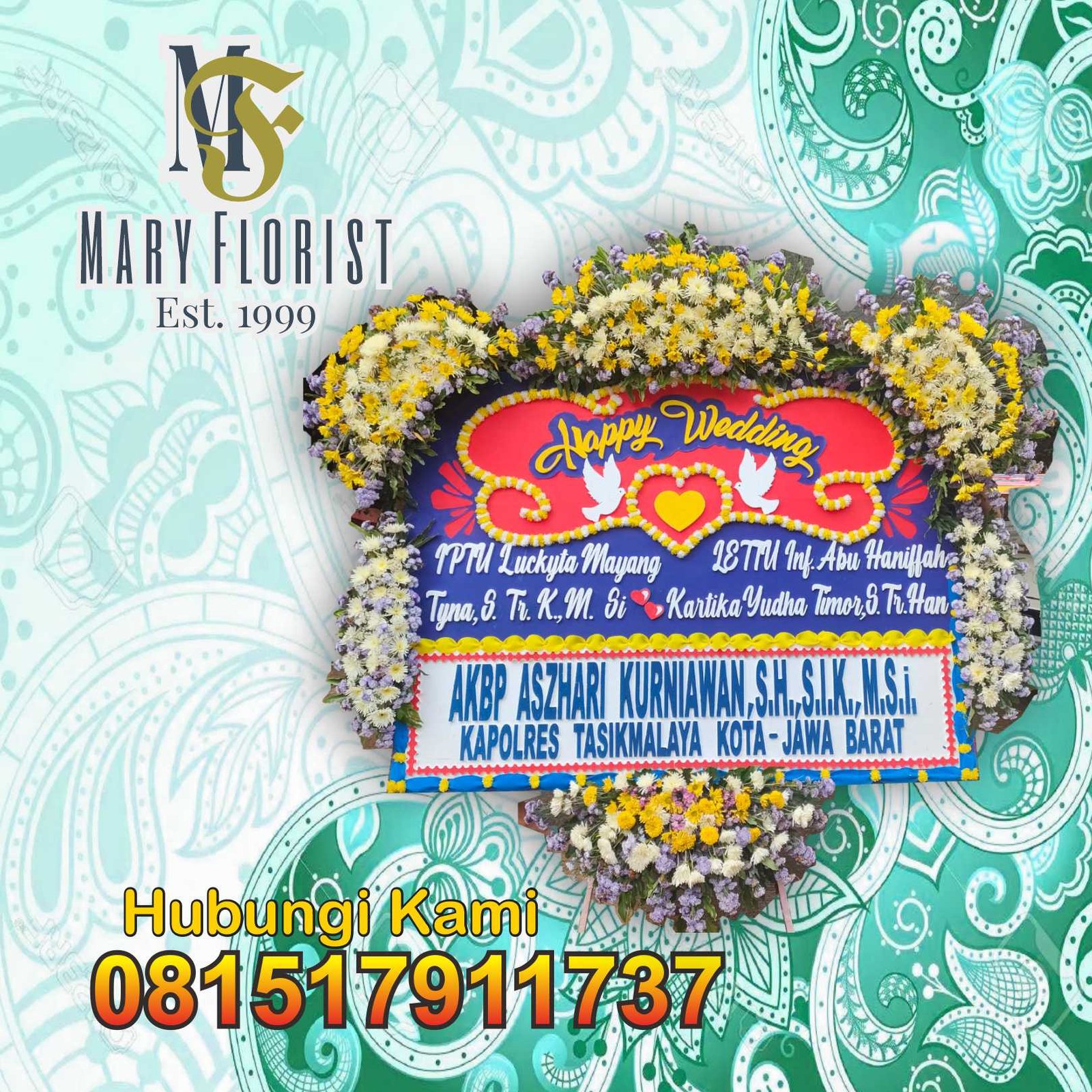 Karangan Bunga di Kediri